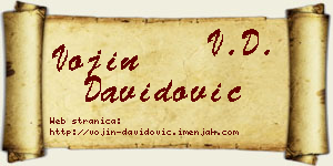 Vojin Davidović vizit kartica